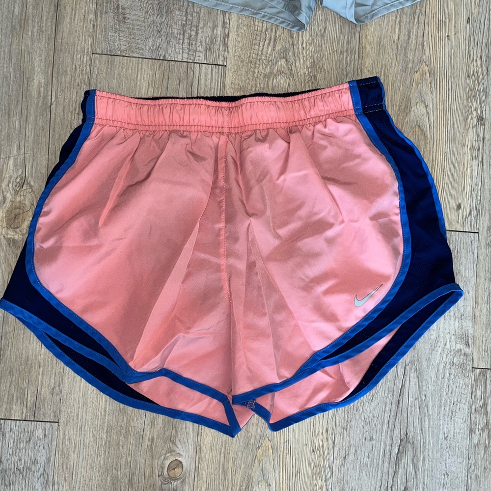 Nike Pink and Blue Athletic Running Shorts